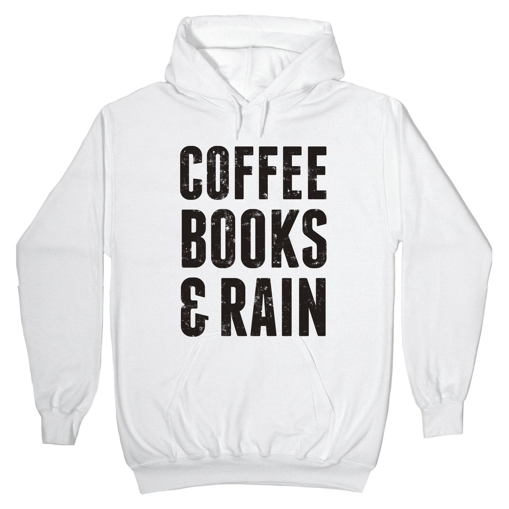Coffee Books & Rain (Vintage) Hoodie T-Shirts, Sweatshirt | CoreVibeTees.com