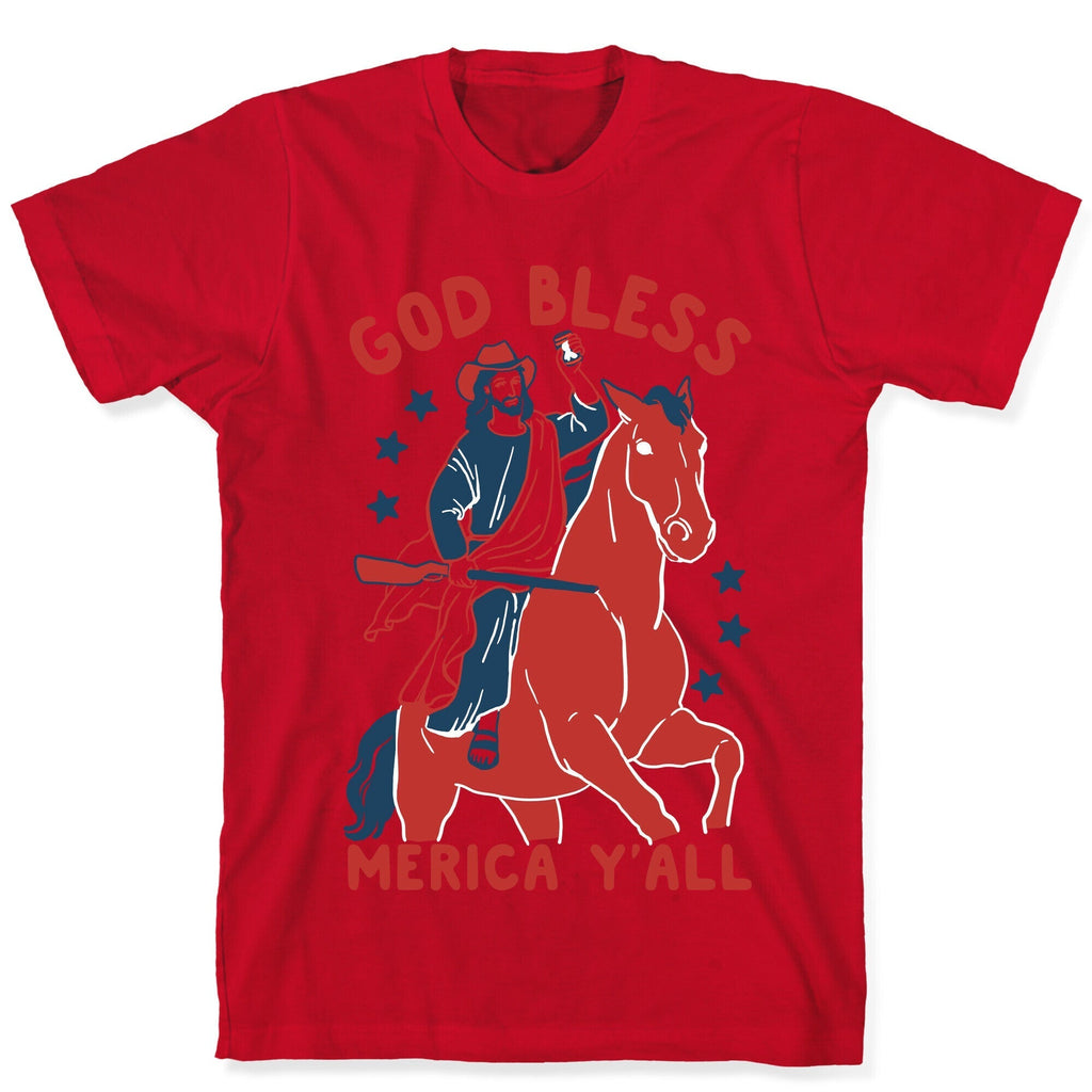God Bless Merica Y'all: Cowboy Jesus T-Shirt Style001 Hoodie, Sweatshirt | CoreVibeTees.com (Image 5)