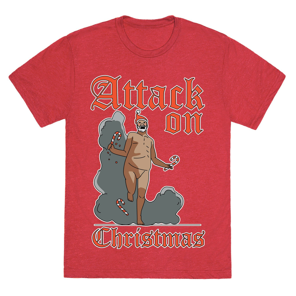 Attack On Christmas Unisex Triblend Tee Hoodie, Sweatshirt | CoreVibeTees.com (Image 4)