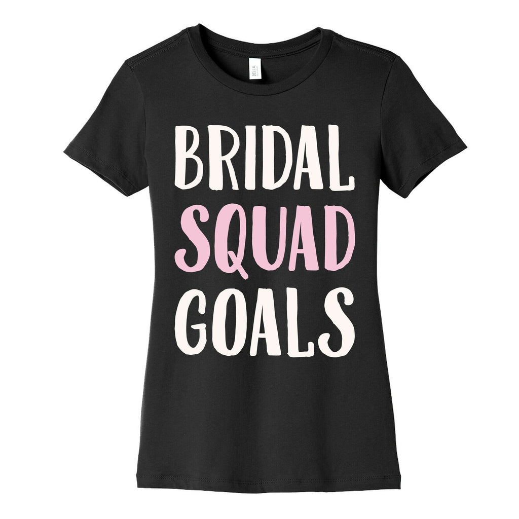 Bridal Squad Goals White Print Women's Cotton Tee Hoodie, Sweatshirt | CoreVibeTees.com (Image 5)