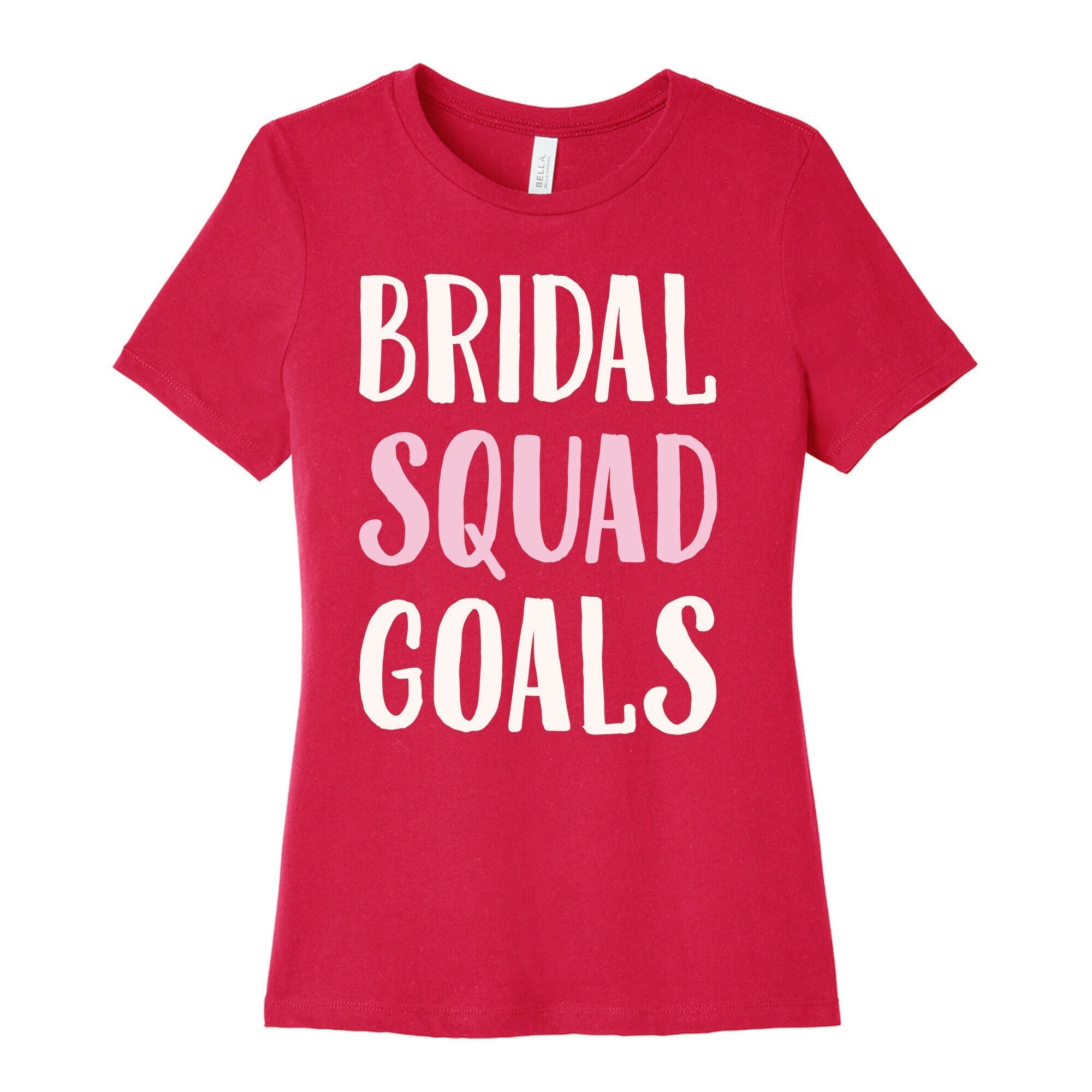 Bridal Squad Goals White Print Women's Cotton Tee Hoodie, Sweatshirt | CoreVibeTees.com (Image 2)