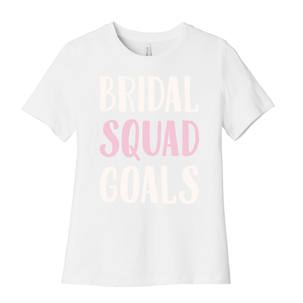 Bridal Squad Goals White Print Women's Cotton Tee Hoodie, Sweatshirt | CoreVibeTees.com (Image 4)