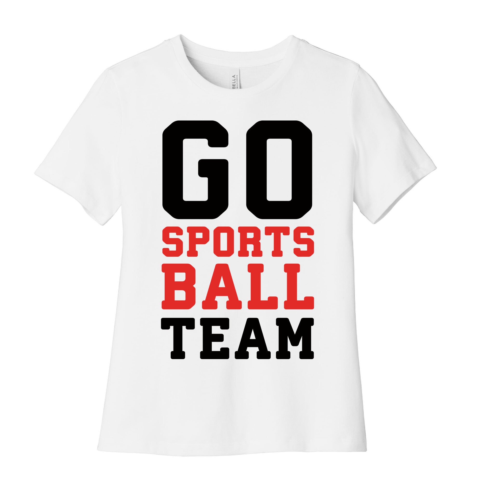 Go Sports Ball Team Women's Cotton Tee Hoodie, Sweatshirt | CoreVibeTees.com (Image 1)