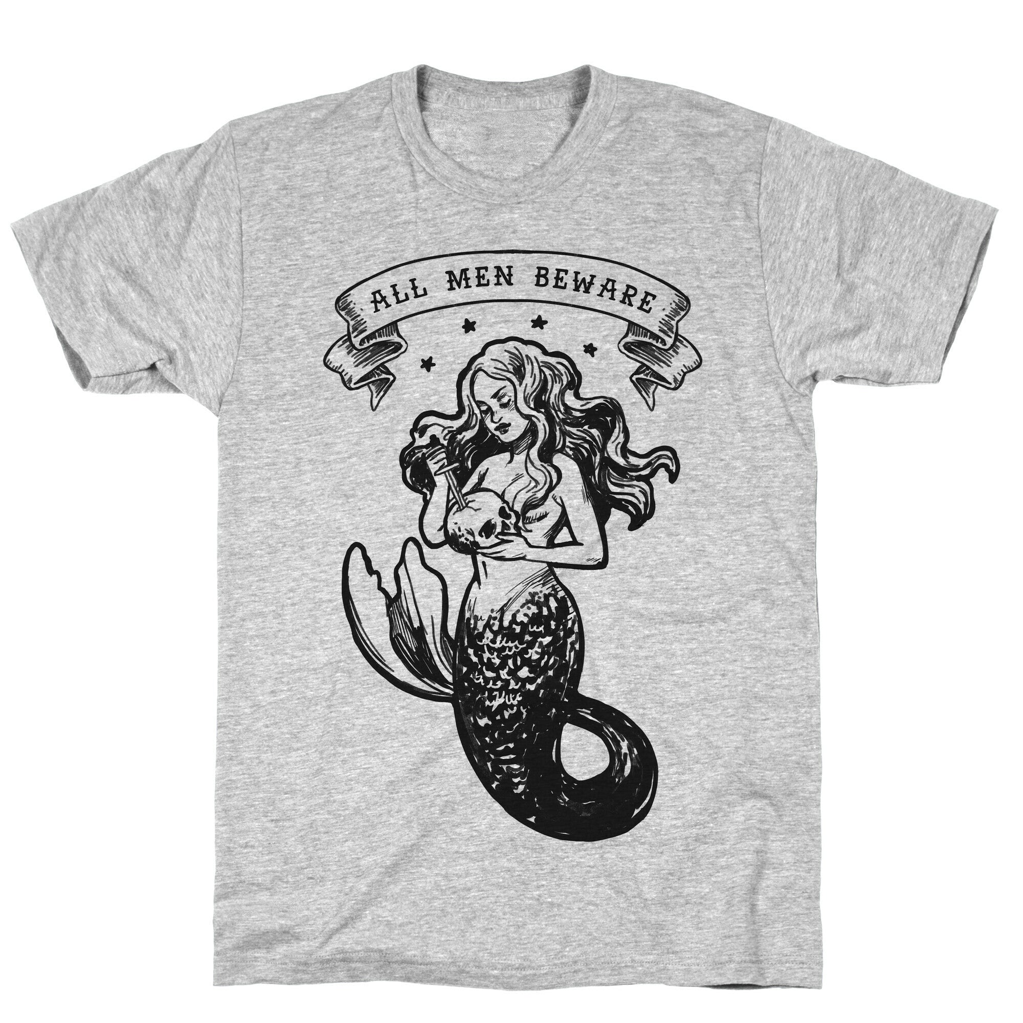 All Men Beware Vintage Mermaid T-Shirt Hoodie, Sweatshirt | CoreVibeTees.com (Image 4)