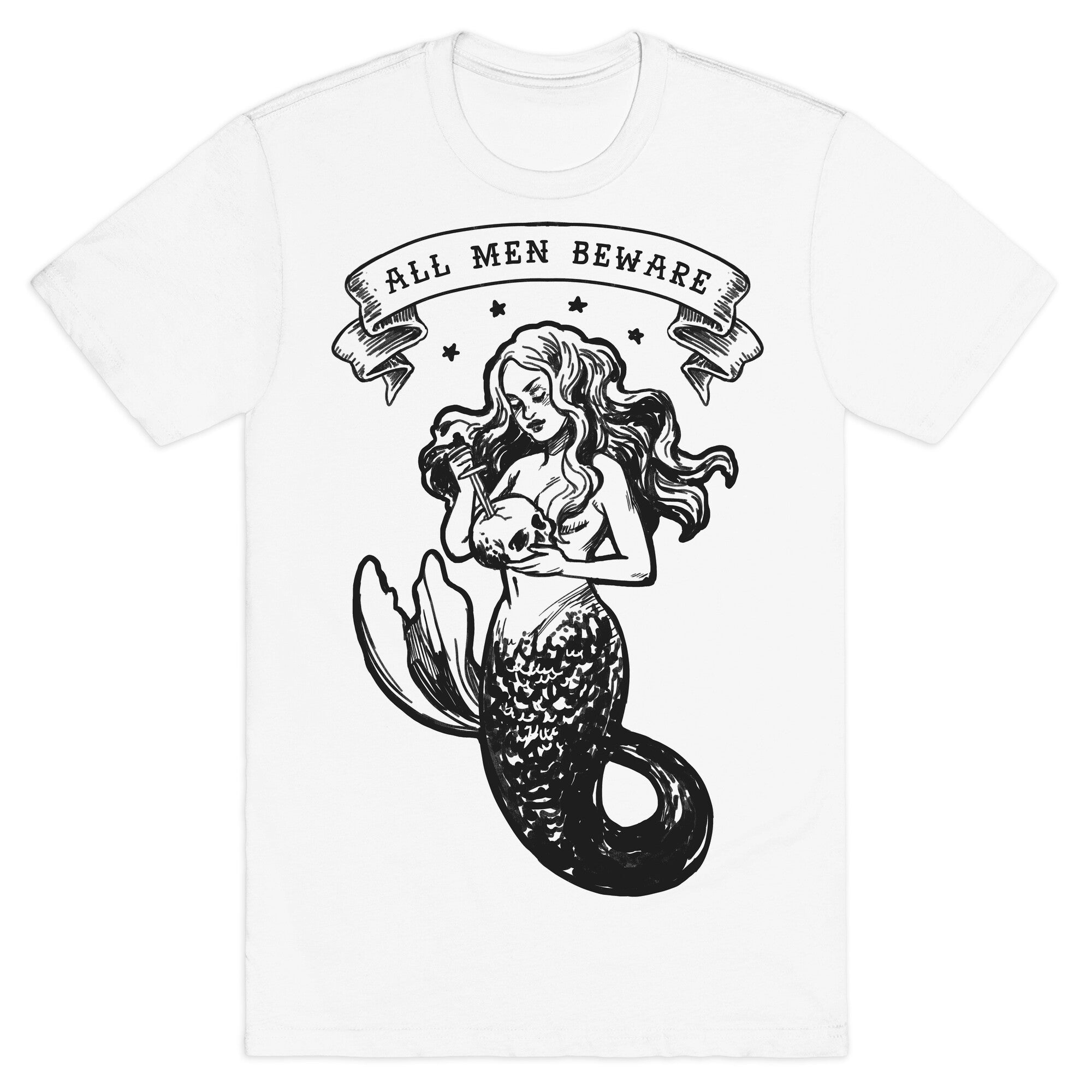 All Men Beware Vintage Mermaid T-Shirt Hoodie, Sweatshirt | CoreVibeTees.com (Image 2)
