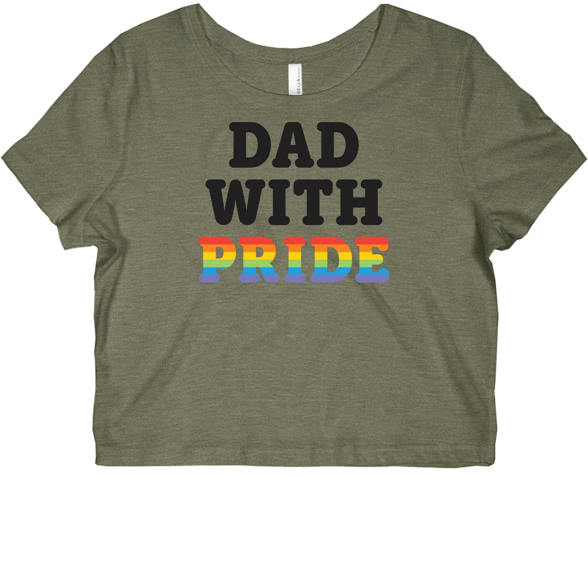 Dad With Pride Graphic Baby Tee Hoodie, Sweatshirt | CoreVibeTees.com (Image 1)
