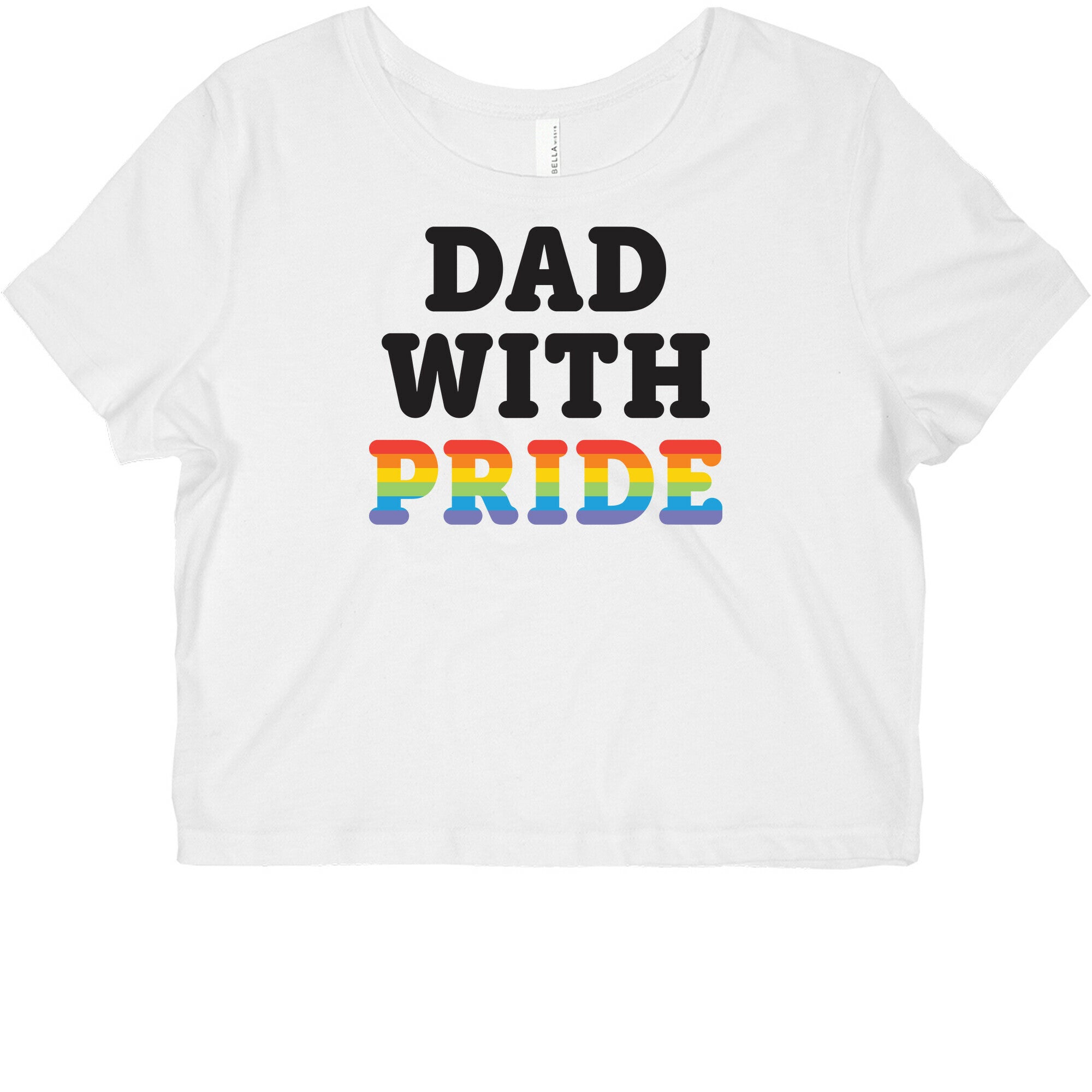 Dad With Pride Graphic Baby Tee Hoodie, Sweatshirt | CoreVibeTees.com (Image 2)