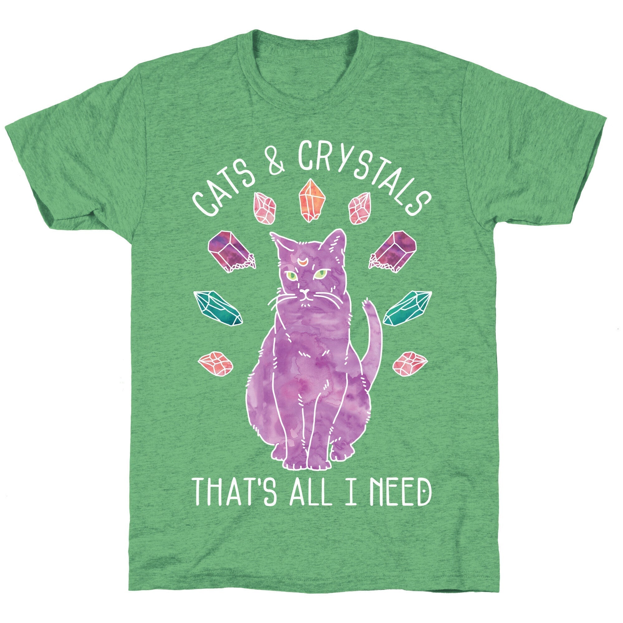 Cats and Crystals Unisex Triblend Tee Style001 Hoodie, Sweatshirt | CoreVibeTees.com (Image 2)
