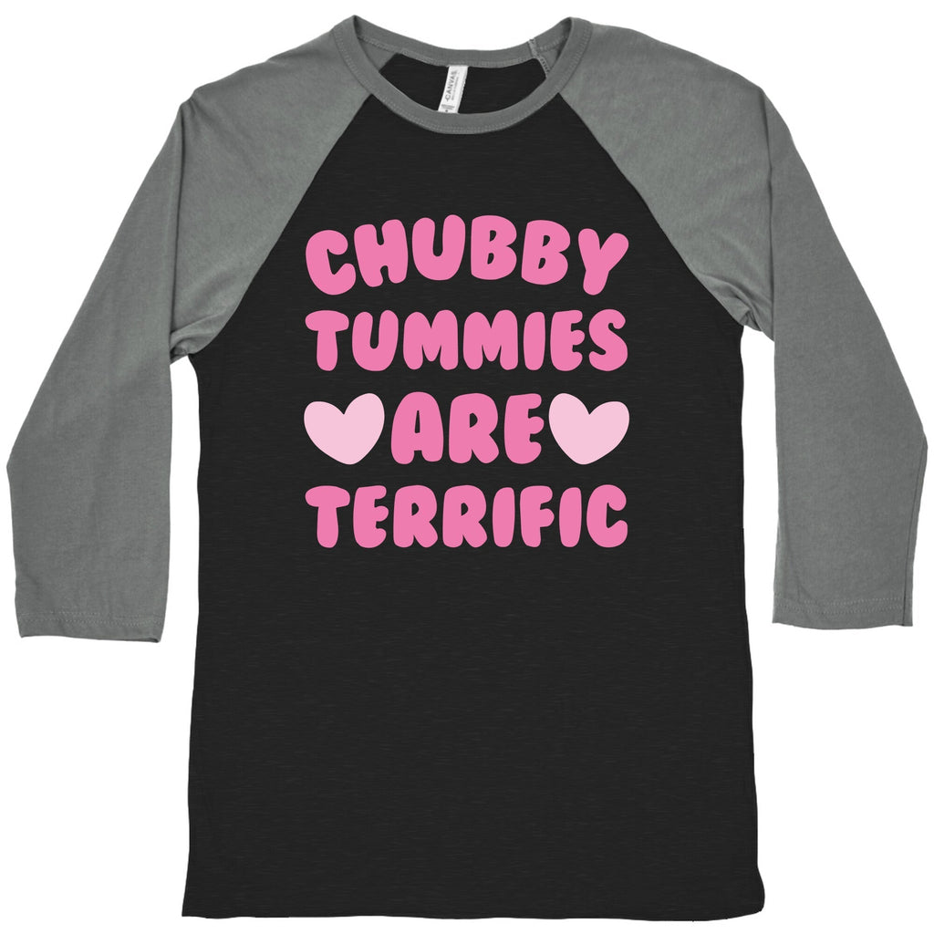 Chubby Tummies Are Terrific Baseball Tee Hoodie, Sweatshirt | CoreVibeTees.com (Image 3)