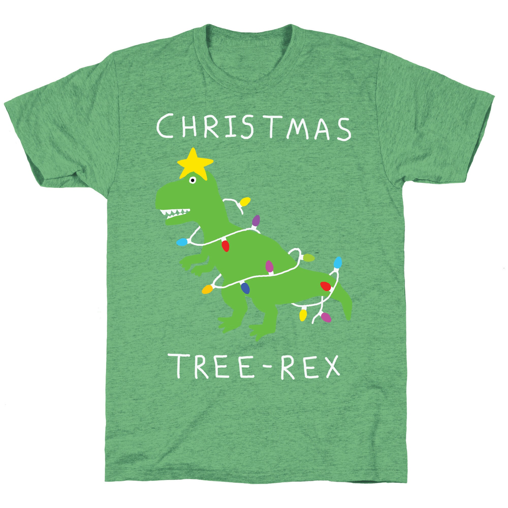 Christmas Tree Rex Unisex Triblend Tee Hoodie, Sweatshirt | CoreVibeTees.com (Image 2)