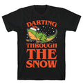 Darting Through The Snow Parody White Print T-Shirt Hoodie, Sweatshirt | CoreVibeTees.com (Image 1)