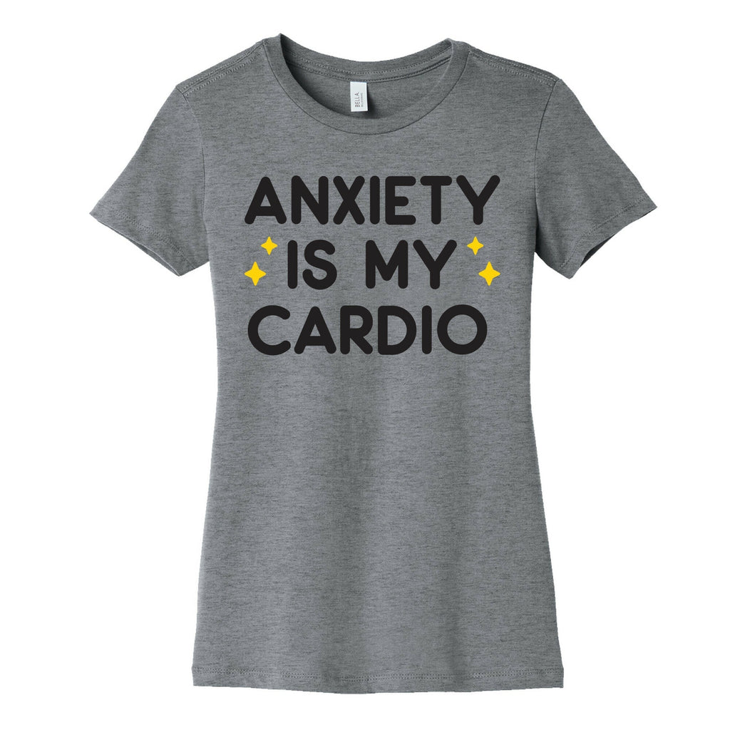 Anxiety Is My Cardio Women's Cotton Tee Hoodie, Sweatshirt | CoreVibeTees.com (Image 2)
