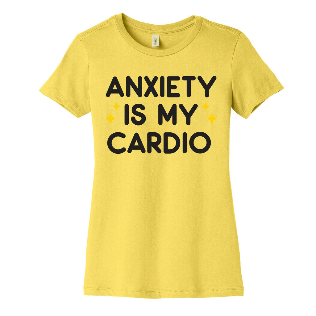 Anxiety Is My Cardio Women's Cotton Tee Hoodie, Sweatshirt | CoreVibeTees.com (Image 3)