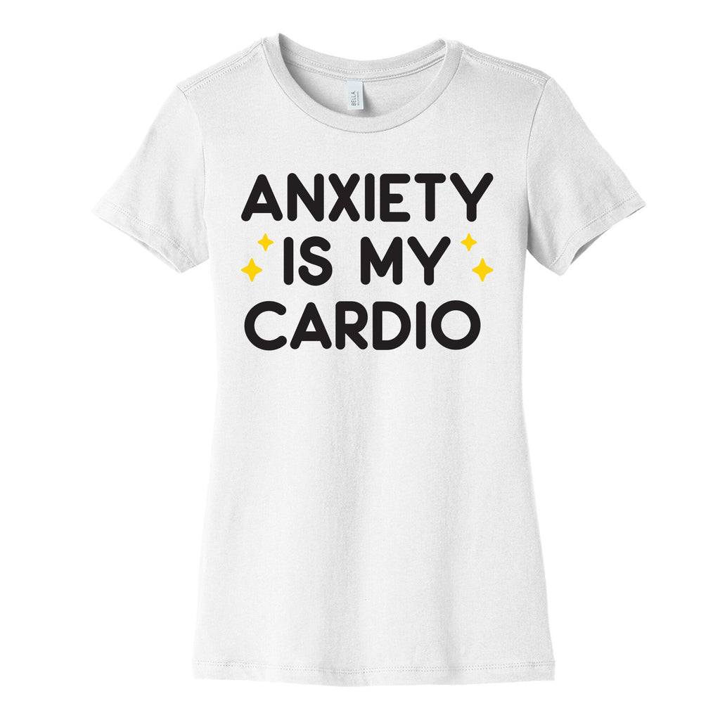 Anxiety Is My Cardio Women's Cotton Tee Hoodie, Sweatshirt | CoreVibeTees.com (Image 4)
