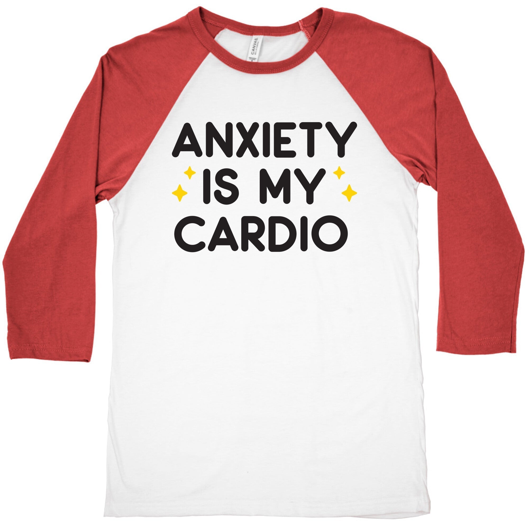 Anxiety Is My Cardio Baseball Tee Hoodie, Sweatshirt | CoreVibeTees.com (Image 1)