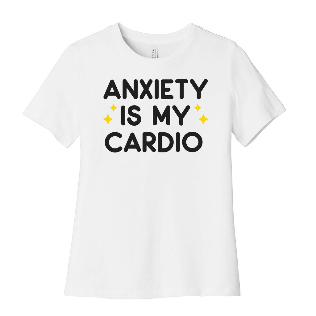 Anxiety Is My Cardio Women's Cotton Tee Hoodie, Sweatshirt | CoreVibeTees.com (Image 1)