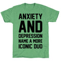 Anxiety and Depression Name A More Iconic Duo Unisex Triblend Tee Hoodie, Sweatshirt | CoreVibeTees.com (Image 1)