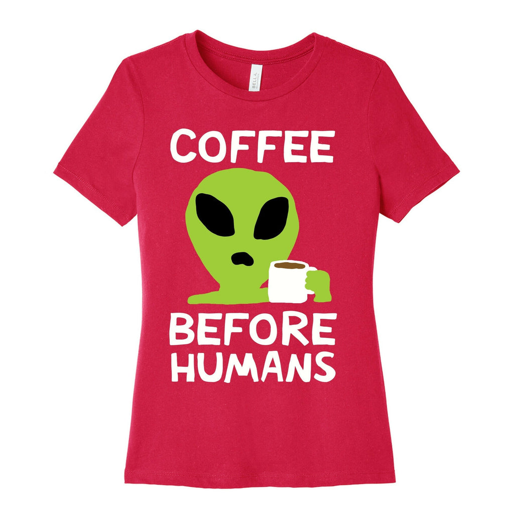 Coffee Before Humans Women's Cotton Tee Hoodie, Sweatshirt | CoreVibeTees.com (Image 2)