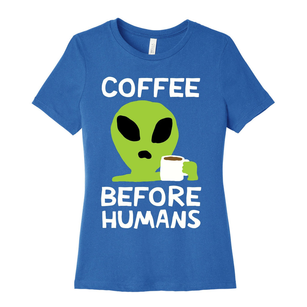 Coffee Before Humans Women's Cotton Tee Hoodie, Sweatshirt | CoreVibeTees.com (Image 3)