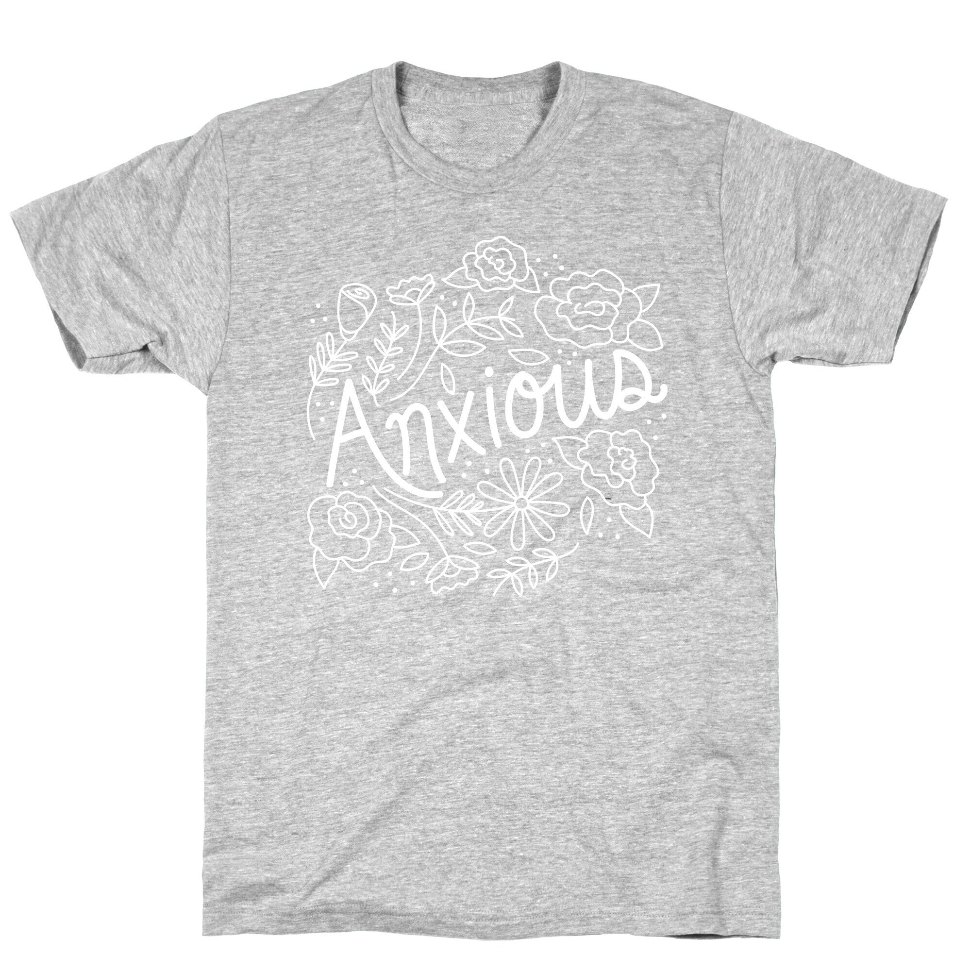 Anxious Florals T-Shirt Hoodie, Sweatshirt | CoreVibeTees.com (Image 2)