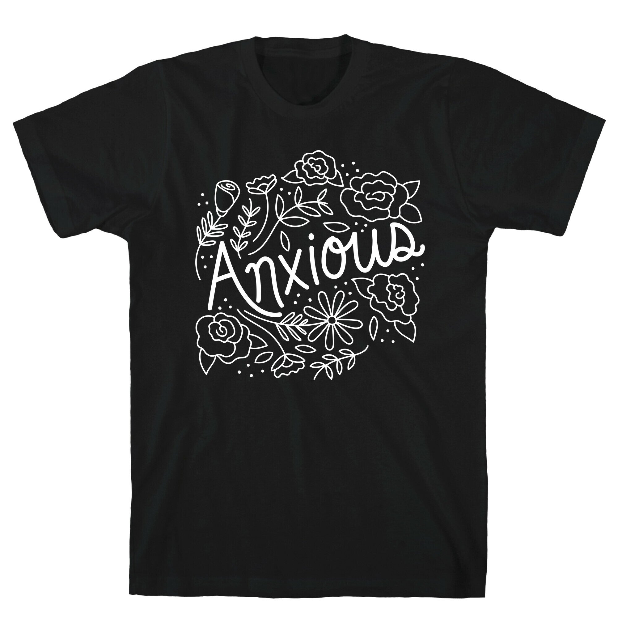 Anxious Florals T-Shirt Hoodie, Sweatshirt | CoreVibeTees.com (Image 1)