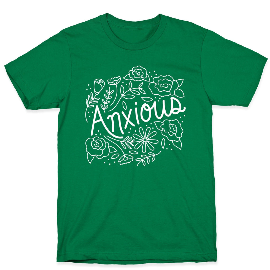 Anxious Florals T-Shirt Hoodie, Sweatshirt | CoreVibeTees.com (Image 3)