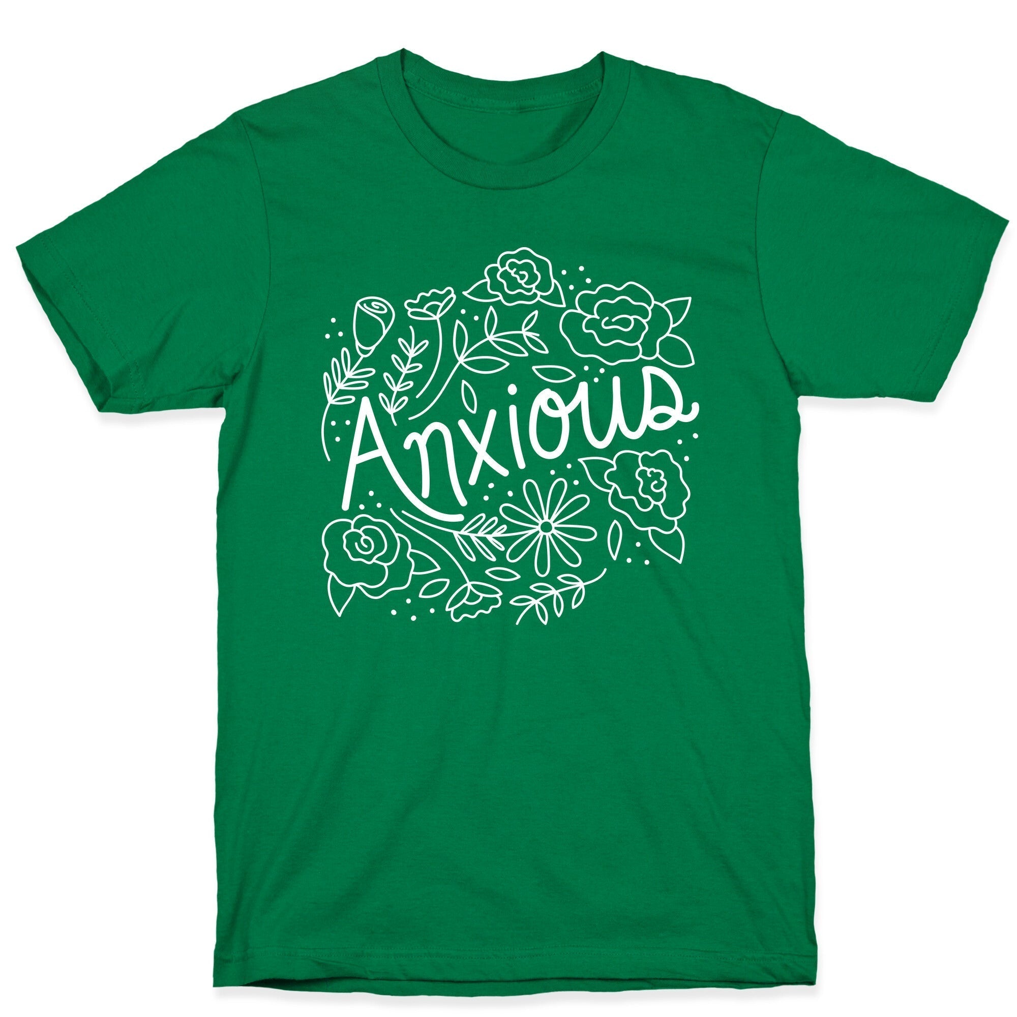 Anxious Florals T-Shirt Hoodie, Sweatshirt | CoreVibeTees.com (Image 3)