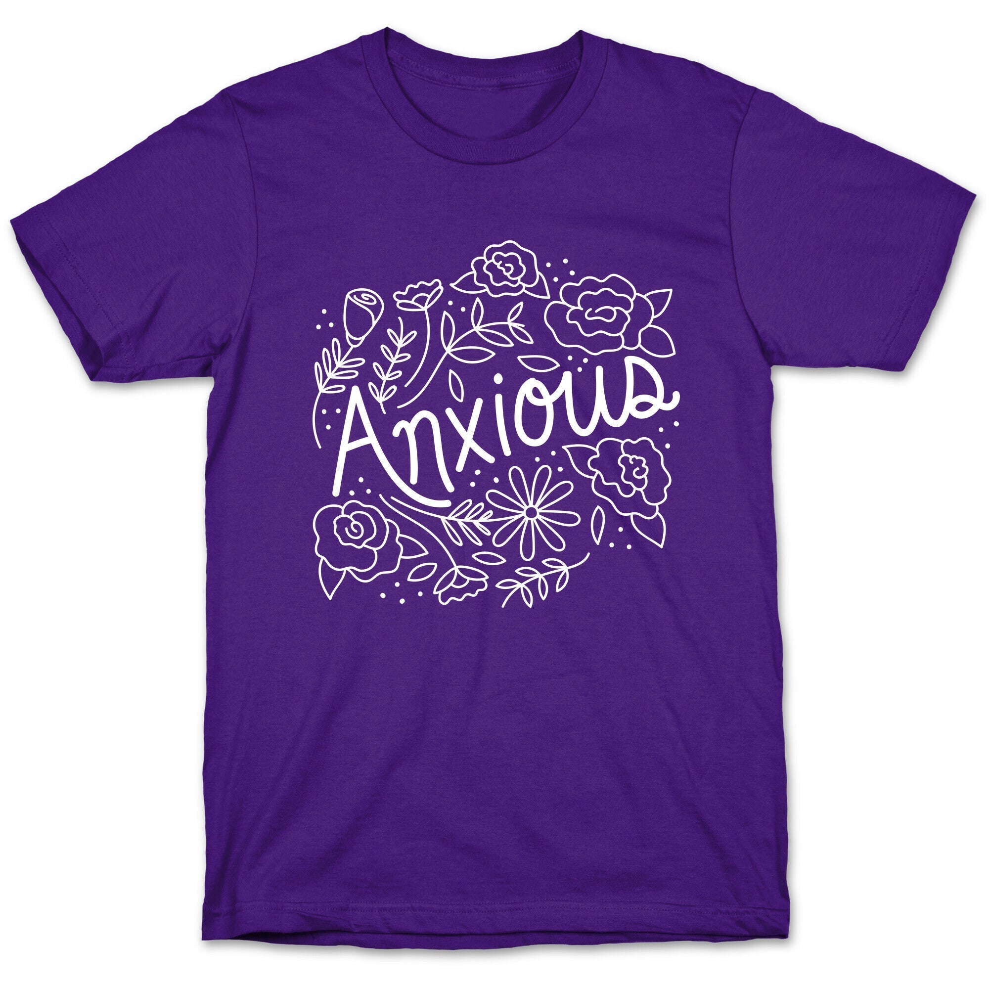 Anxious Florals T-Shirt Hoodie, Sweatshirt | CoreVibeTees.com (Image 5)
