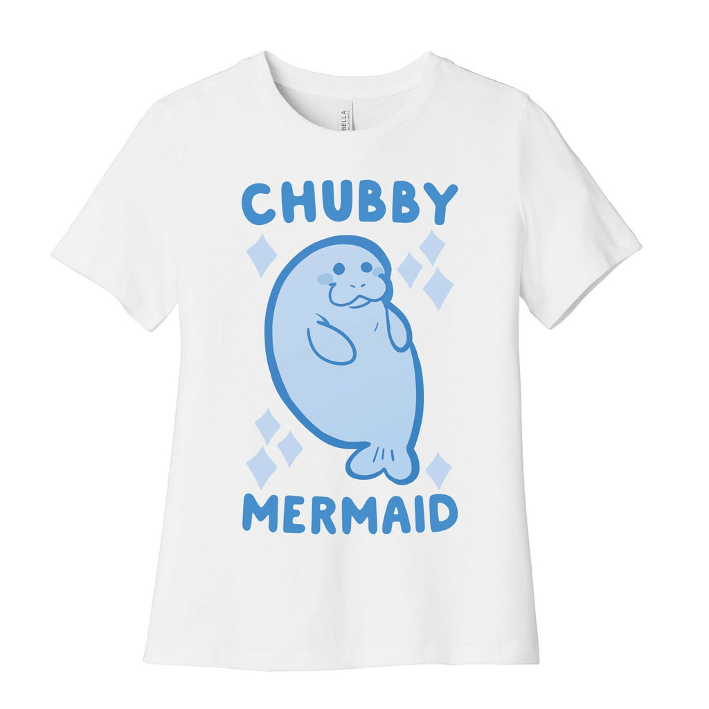 Chubby Mermaid Women's Cotton Tee Hoodie, Sweatshirt | CoreVibeTees.com (Image 1)