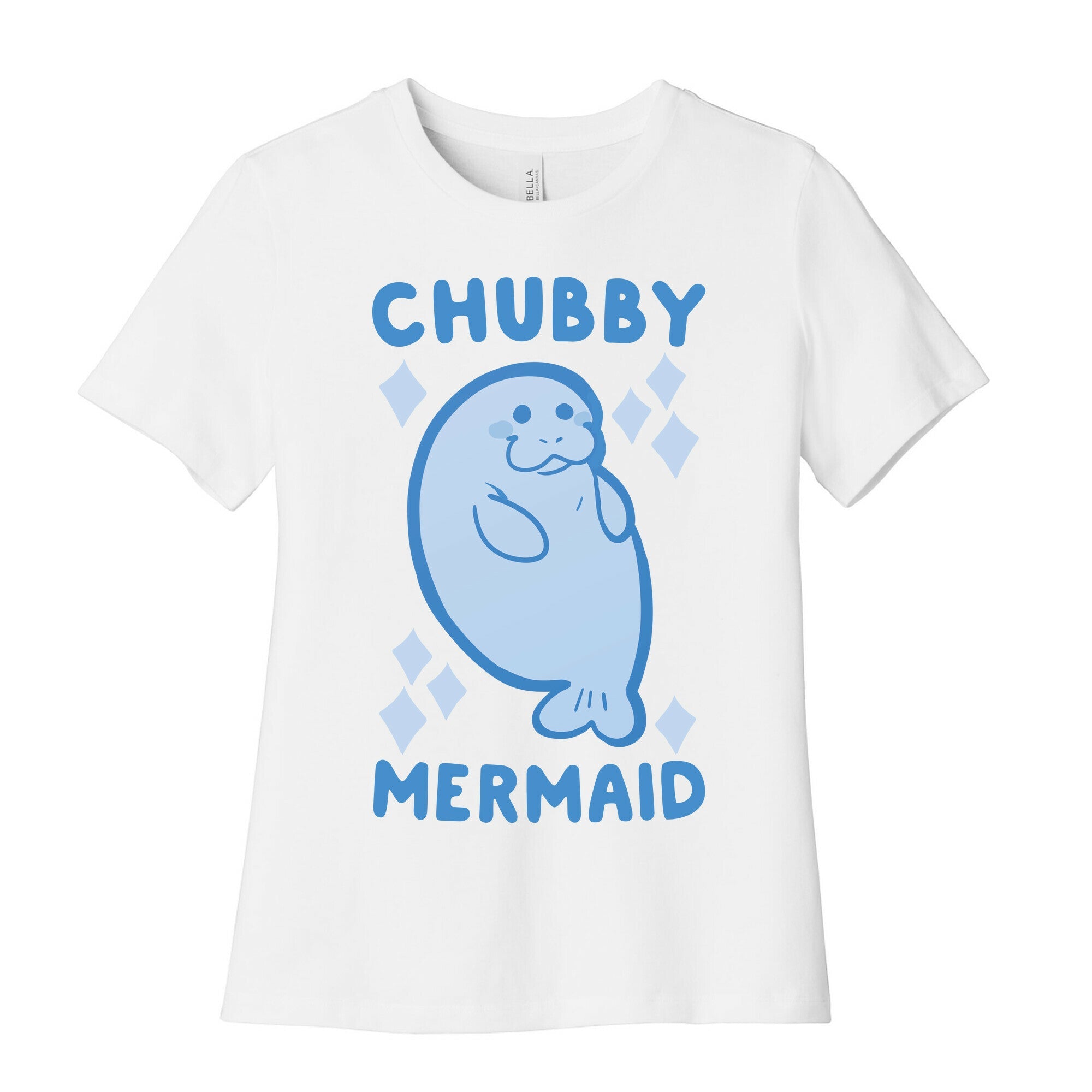 Chubby Mermaid Women's Cotton Tee Hoodie, Sweatshirt | CoreVibeTees.com (Image 1)