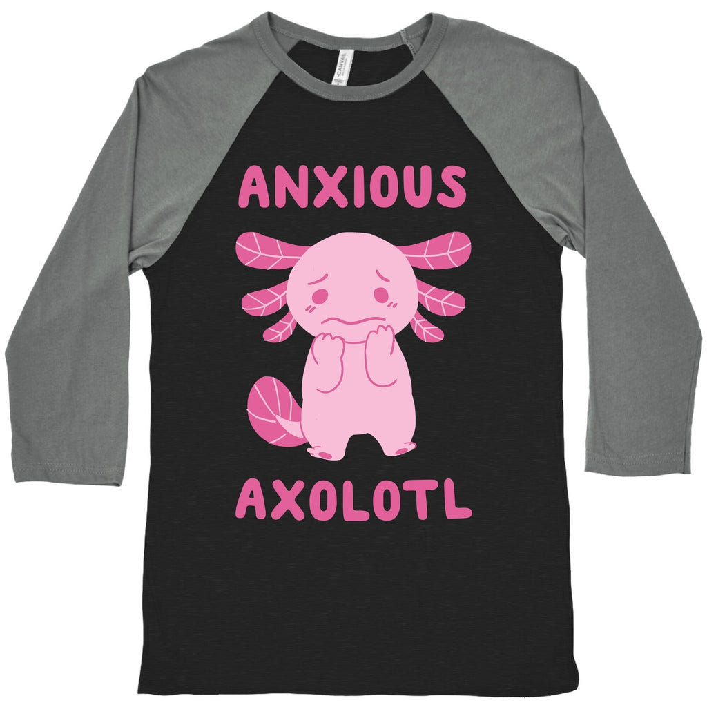Anxious Axolotl Baseball Tee Hoodie, Sweatshirt | CoreVibeTees.com (Image 3)