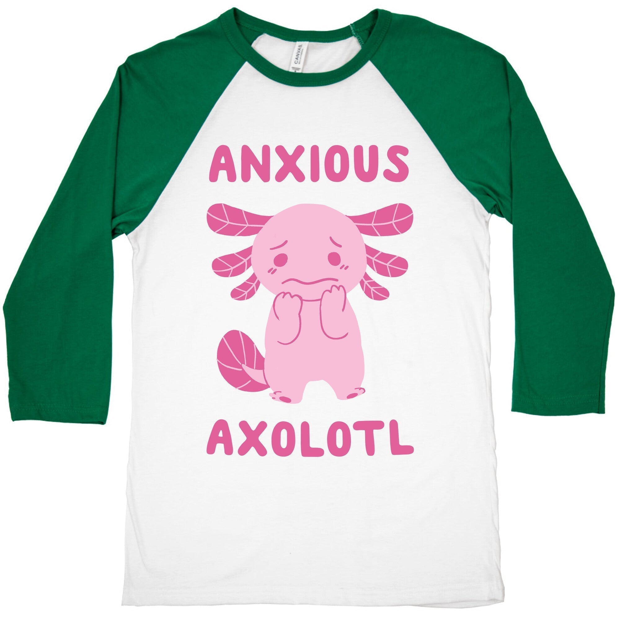 Anxious Axolotl Baseball Tee Hoodie, Sweatshirt | CoreVibeTees.com (Image 2)