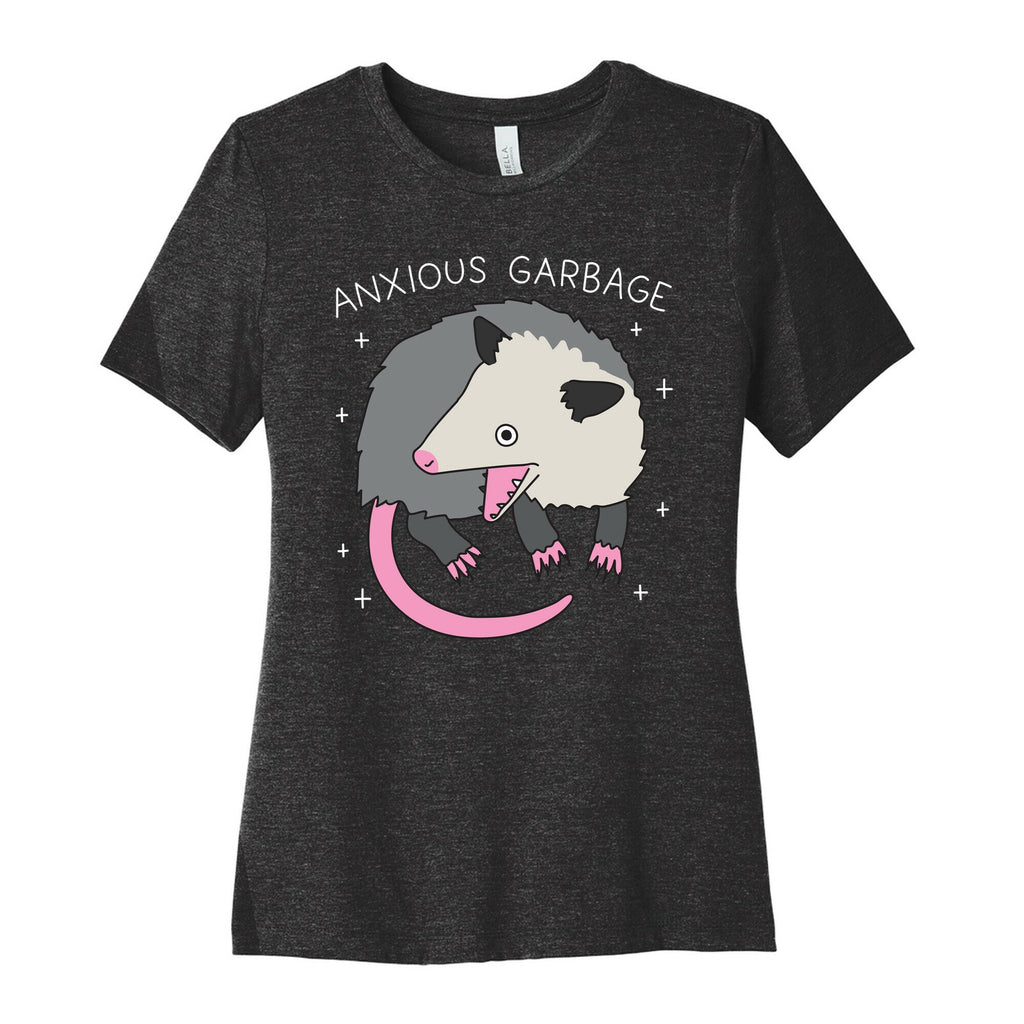 Anxious Garbage Opossum Women's Cotton Tee Hoodie, Sweatshirt | CoreVibeTees.com (Image 1)