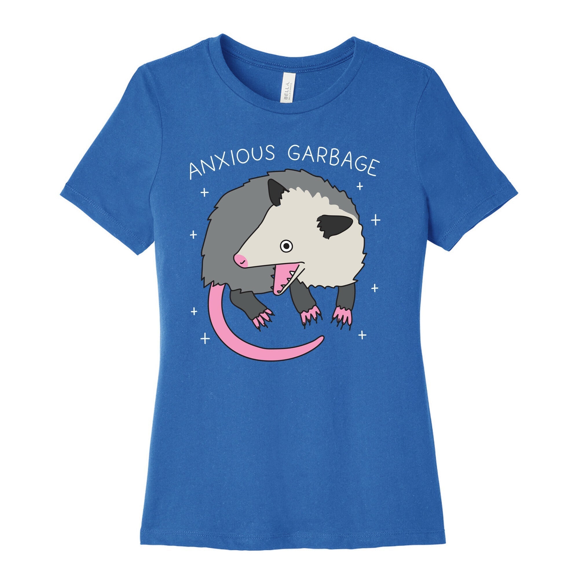 Anxious Garbage Opossum Women's Cotton Tee Hoodie, Sweatshirt | CoreVibeTees.com (Image 3)