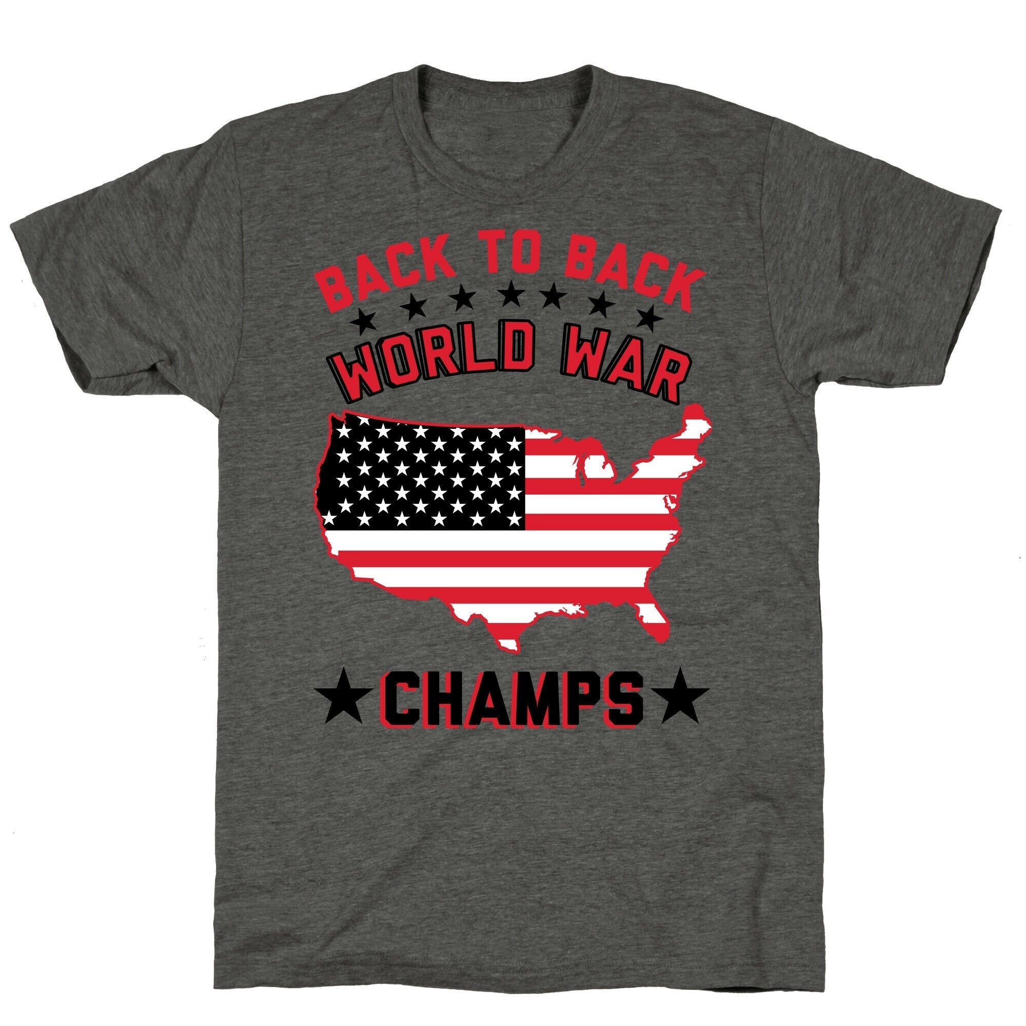 Back to Back World War Champs Unisex Triblend Tee Hoodie, Sweatshirt | CoreVibeTees.com (Image 2)
