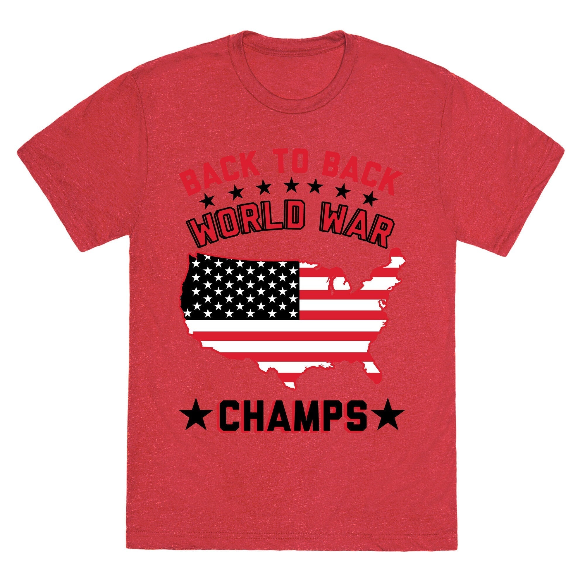 Back to Back World War Champs Unisex Triblend Tee Hoodie, Sweatshirt | CoreVibeTees.com (Image 3)