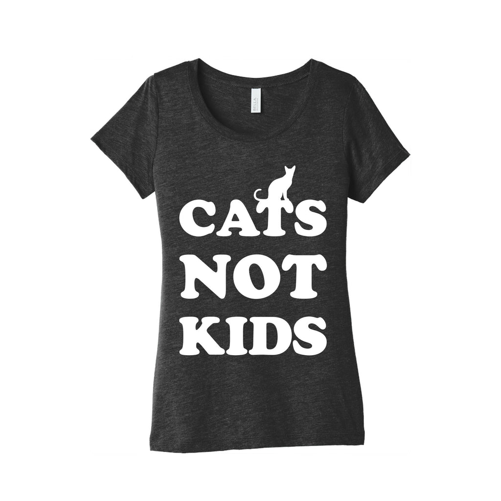 Cats Not Kids Women's Triblend Tee Hoodie, Sweatshirt | CoreVibeTees.com (Image 2)