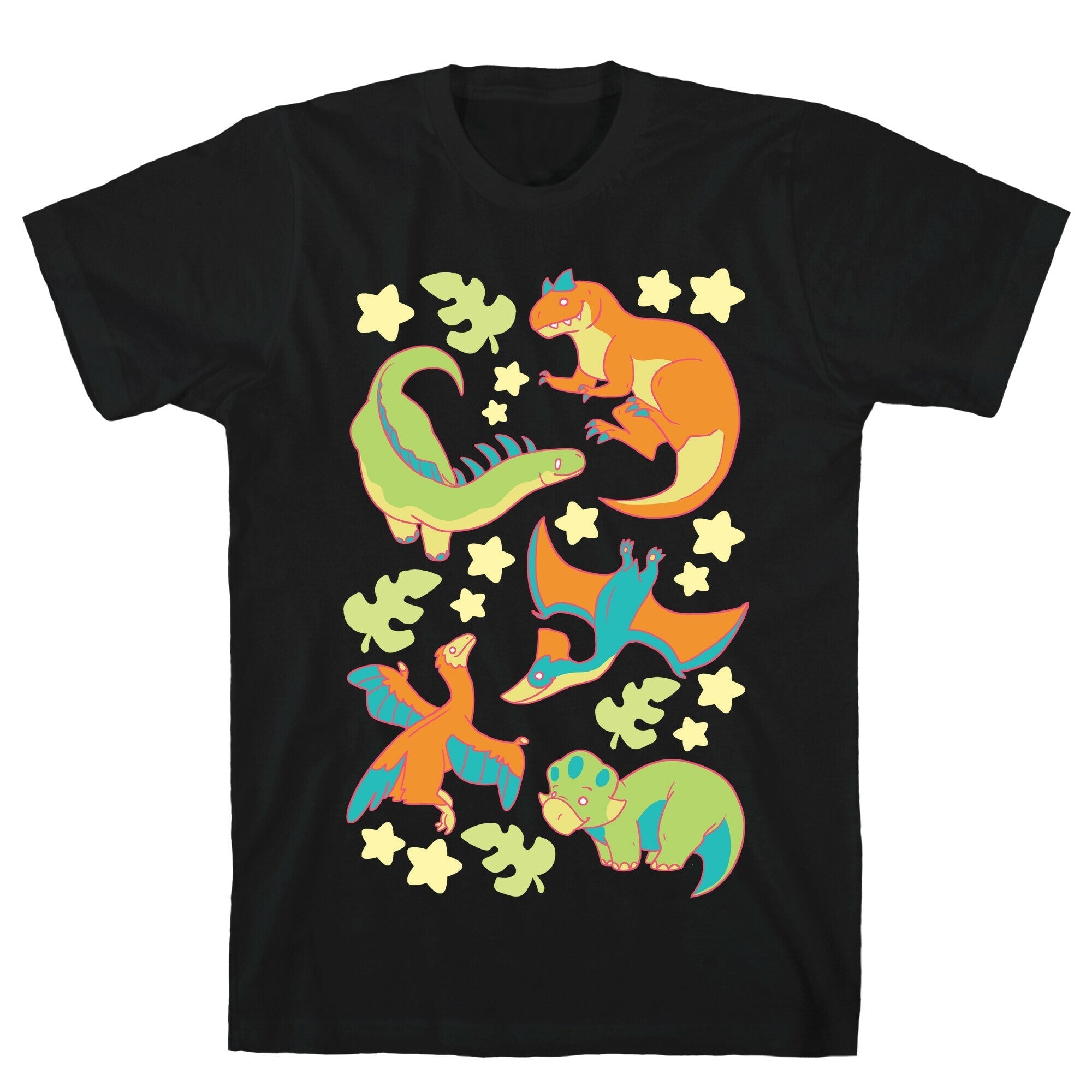 Funky Dinosaur Friends T-Shirt Style001 Hoodie, Sweatshirt | CoreVibeTees.com (Image 1)