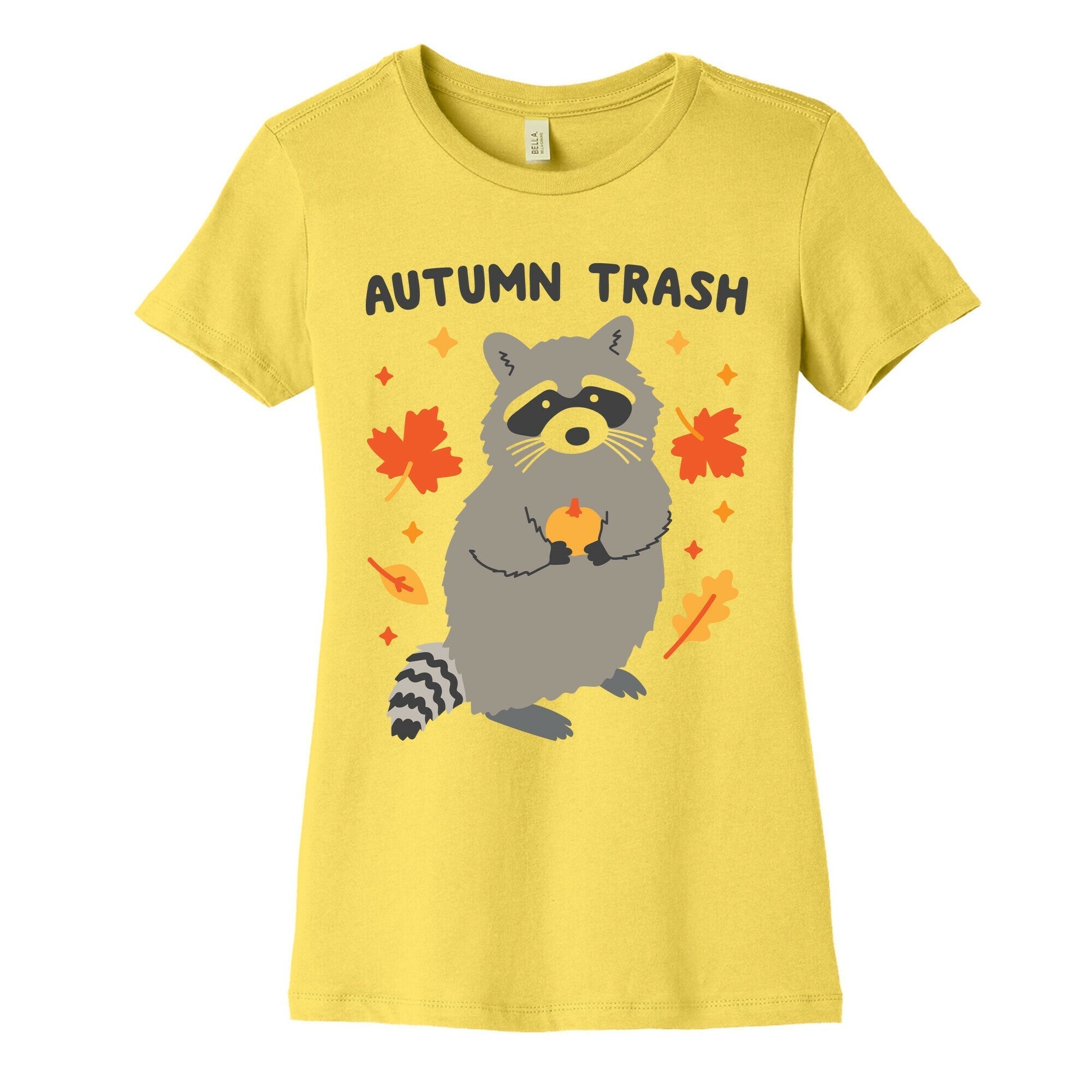 Autumn Trash Raccoon Women's Cotton Tee Hoodie, Sweatshirt | CoreVibeTees.com (Image 3)