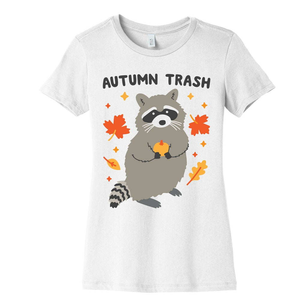 Autumn Trash Raccoon Women's Cotton Tee Hoodie, Sweatshirt | CoreVibeTees.com (Image 4)