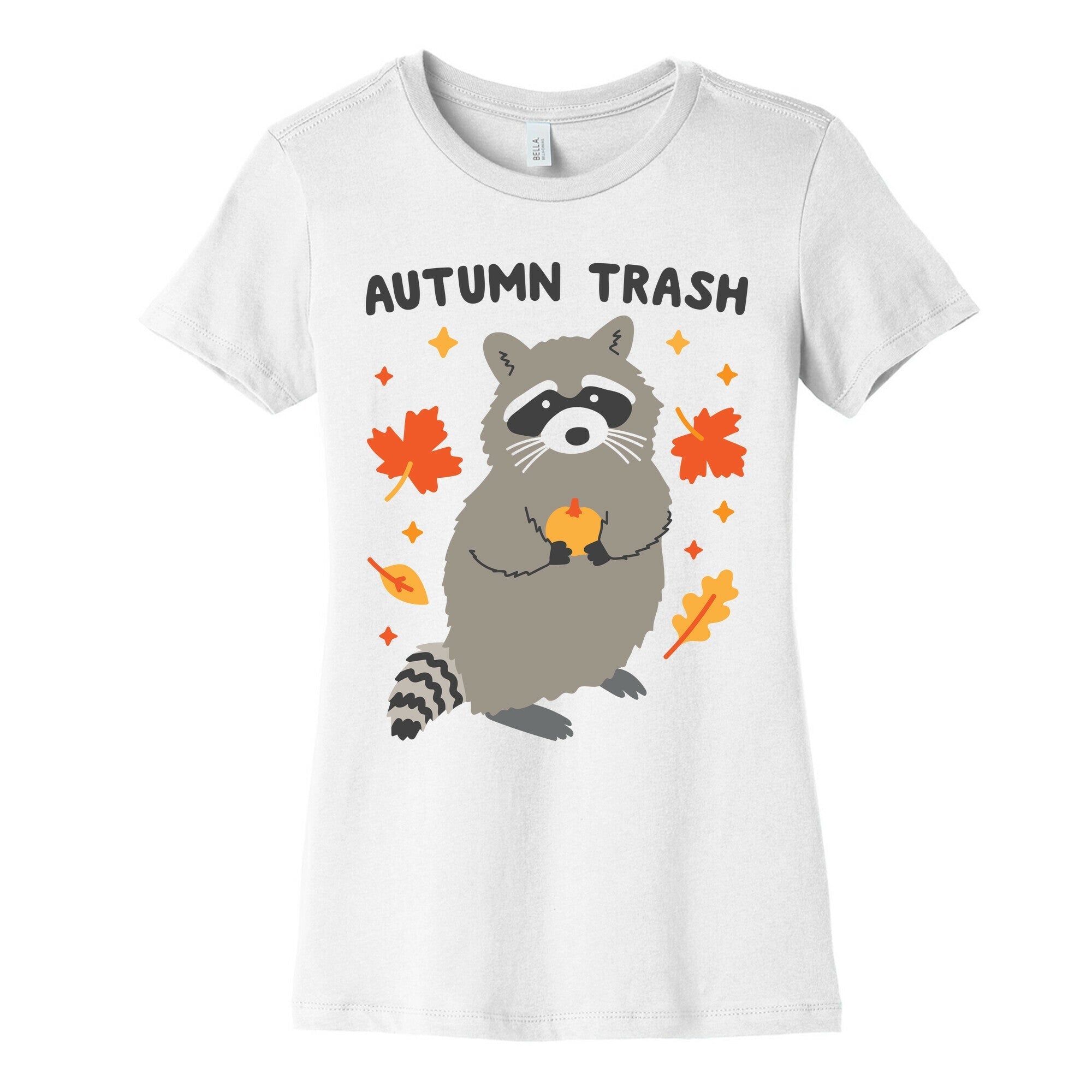 Autumn Trash Raccoon Women's Cotton Tee Hoodie, Sweatshirt | CoreVibeTees.com (Image 4)