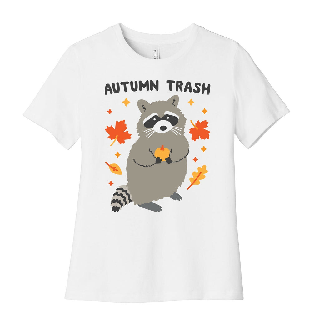 Autumn Trash Raccoon Women's Cotton Tee Hoodie, Sweatshirt | CoreVibeTees.com (Image 1)