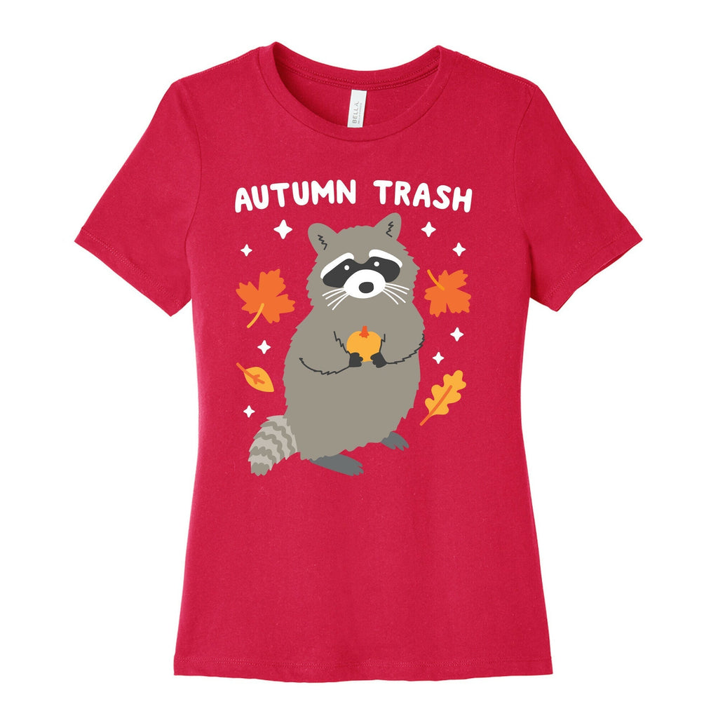 Autumn Trash Raccoon Women's Cotton Tee Style001 Hoodie, Sweatshirt | CoreVibeTees.com (Image 2)