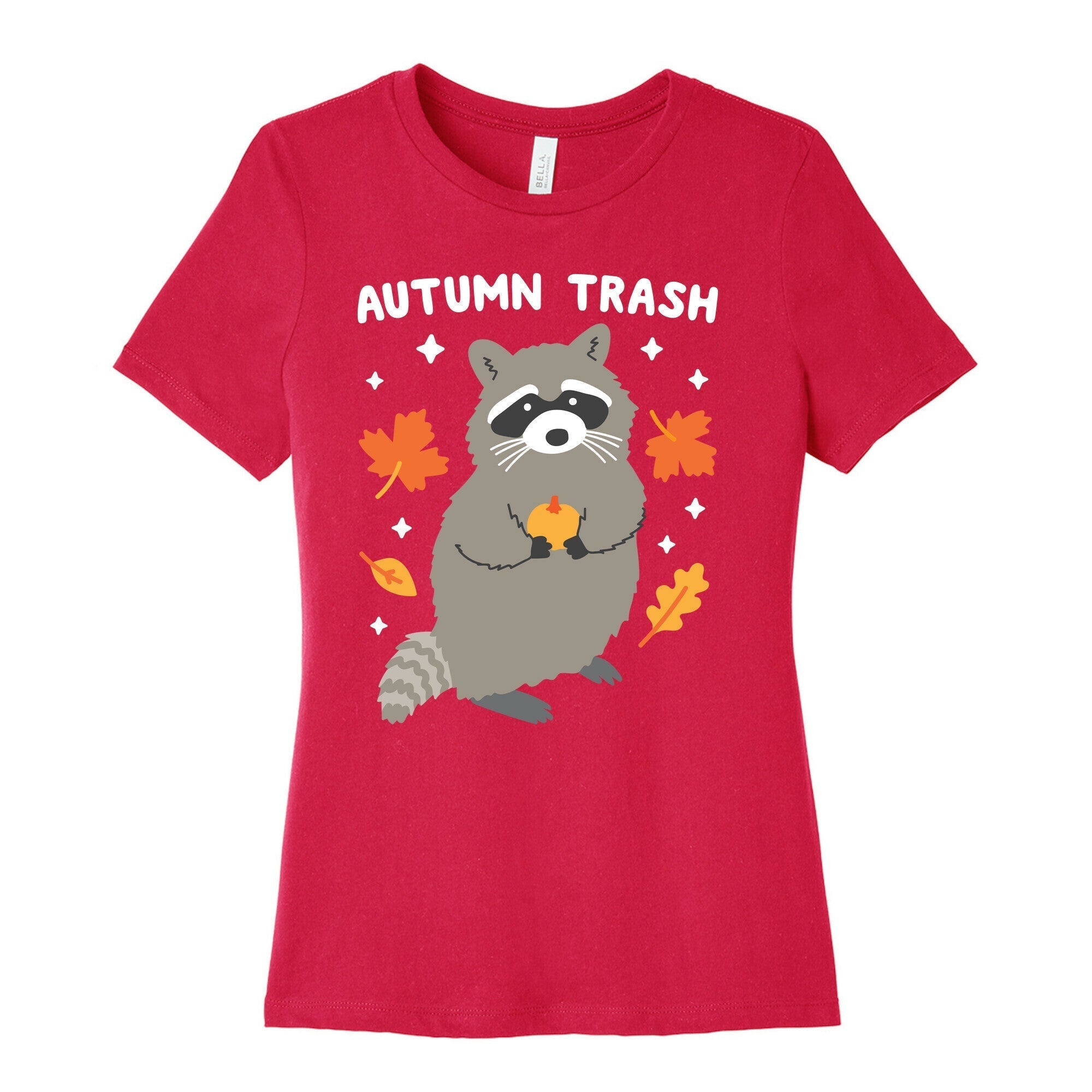 Autumn Trash Raccoon Women's Cotton Tee Style001 Hoodie, Sweatshirt | CoreVibeTees.com (Image 2)