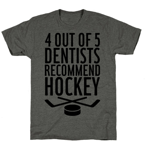 4 Out Of 5 Dentists Recommend Hockey Unisex Triblend Tee Hoodie, Sweatshirt | CoreVibeTees.com (Image 2)