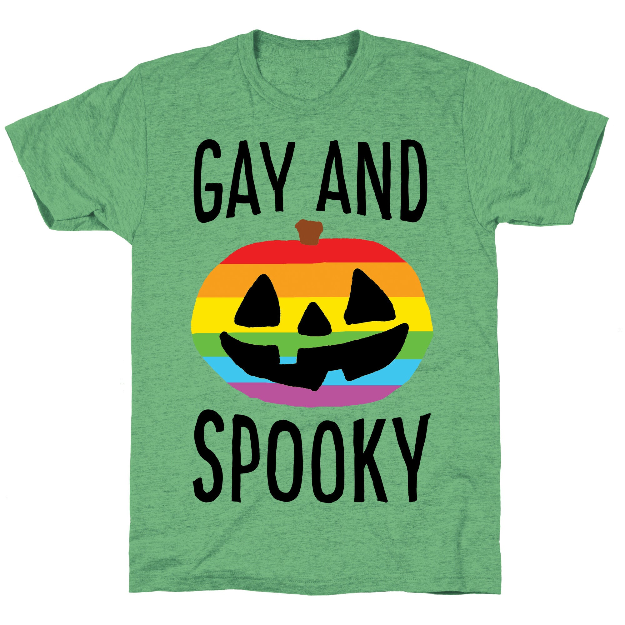Gay And Spooky Unisex Triblend Tee Hoodie, Sweatshirt | CoreVibeTees.com (Image 1)