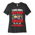 All Might Smash the Patriarchy (1000000 Detroit Smach) Women's Cotton Tee Hoodie, Sweatshirt | CoreVibeTees.com (Image 1)