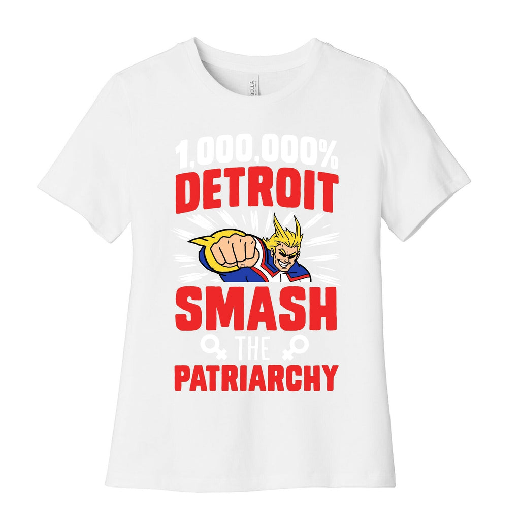 All Might Smash the Patriarchy (1000000 Detroit Smach) Women's Cotton Tee Hoodie, Sweatshirt | CoreVibeTees.com (Image 4)