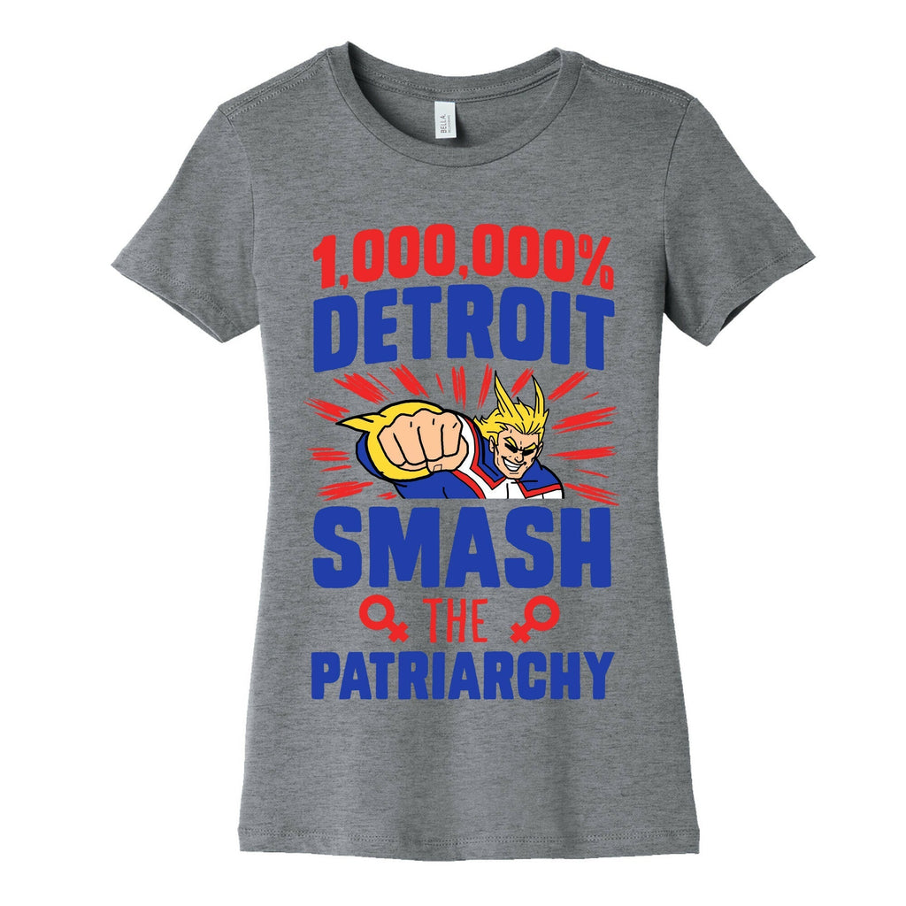 All Might Smash the Patriarchy (1000000 Detroit Smach) Women's Cotton Tee Style001 Hoodie, Sweatshirt (Image 2)