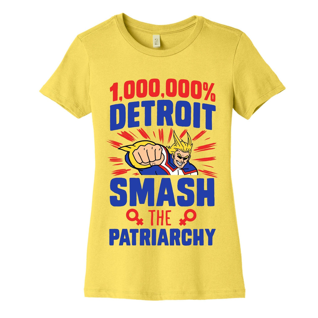 All Might Smash the Patriarchy (1000000 Detroit Smach) Women's Cotton Tee Style001 Hoodie, Sweatshirt (Image 3)